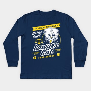 Lawyer Cat I'm Not A Cat Kids Long Sleeve T-Shirt